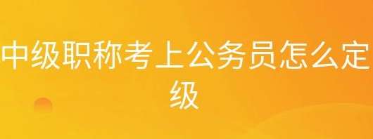 报考公务员对于中级职称怎么进行定级